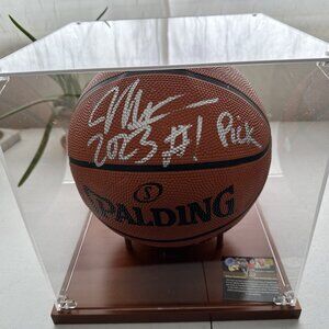VICTOR WEMBANYAMA SIGNED SAN ANTONIO SPURS AUTOGRAPHED BASKETBALL W/COA 623